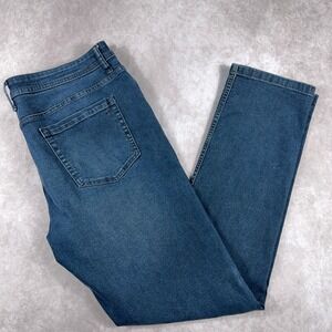 The Perfect Jean NYC Athletic Fit Stretch Blue Denim Jeans 36x34 Mens Casual